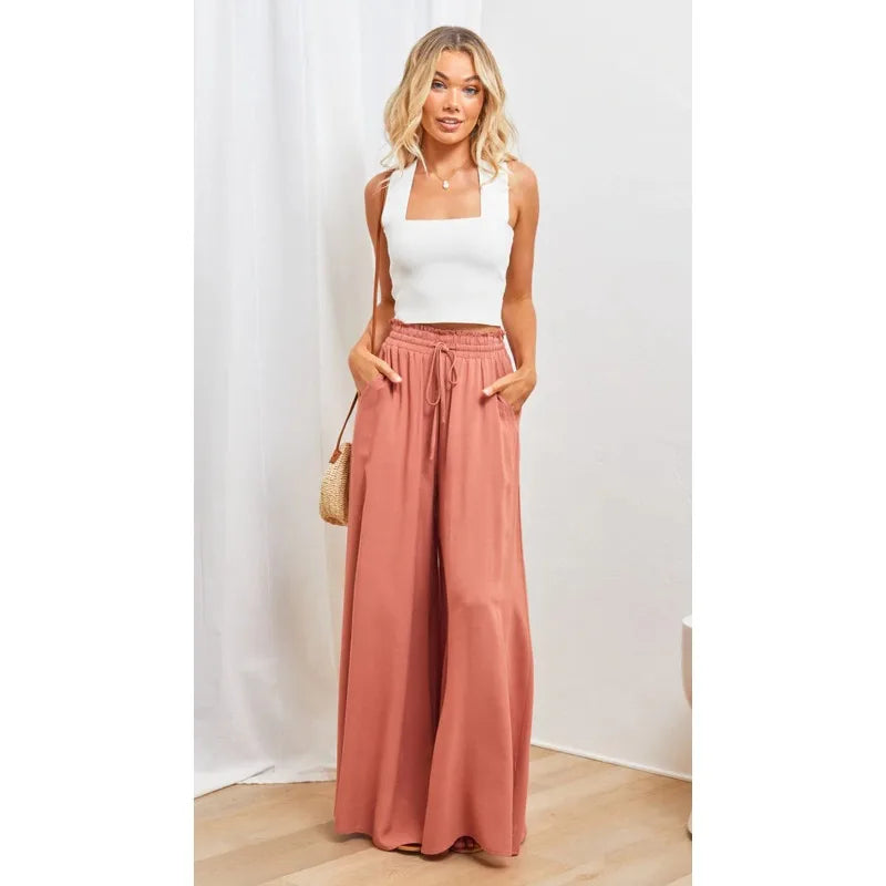 Casual Wide-leg Popover Loose Pants