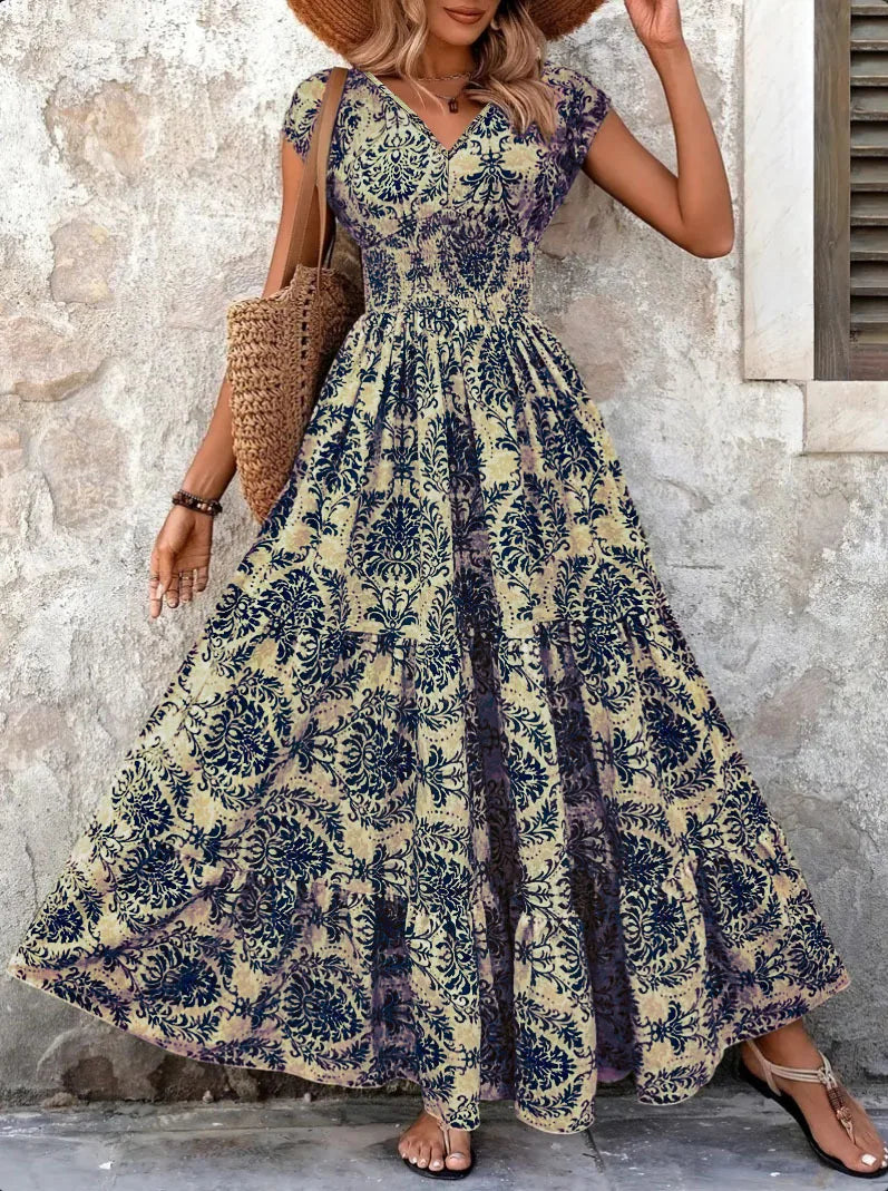 2026 vintage printed dress