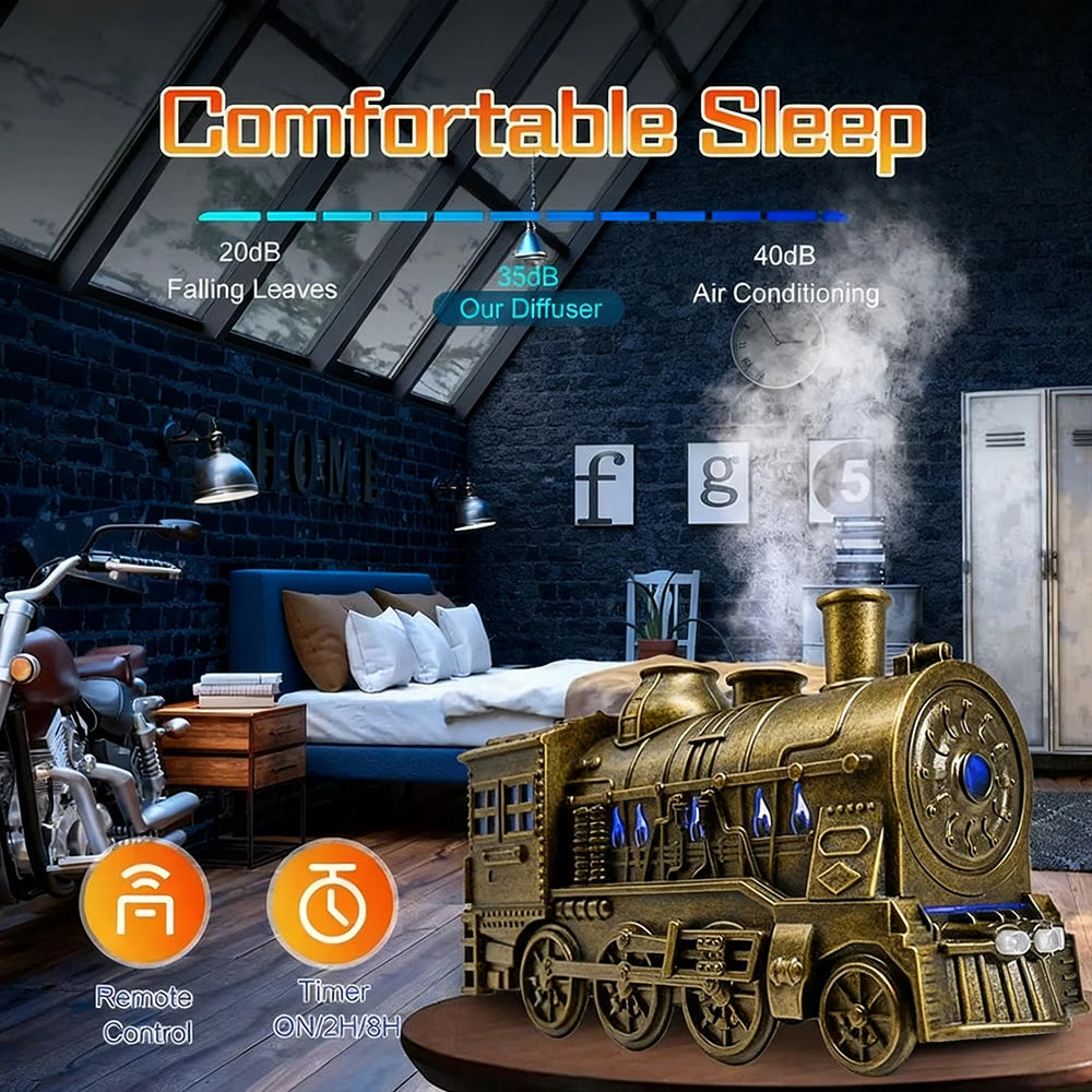 Train-Shaped Aroma Diffuser with Ambient Lights