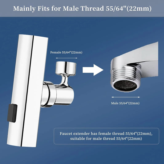 3 in 1 Waterfall Faucet Adapter