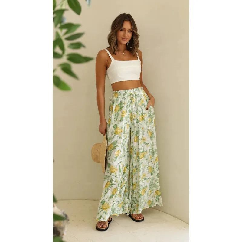 Casual Wide-leg Popover Loose Pants