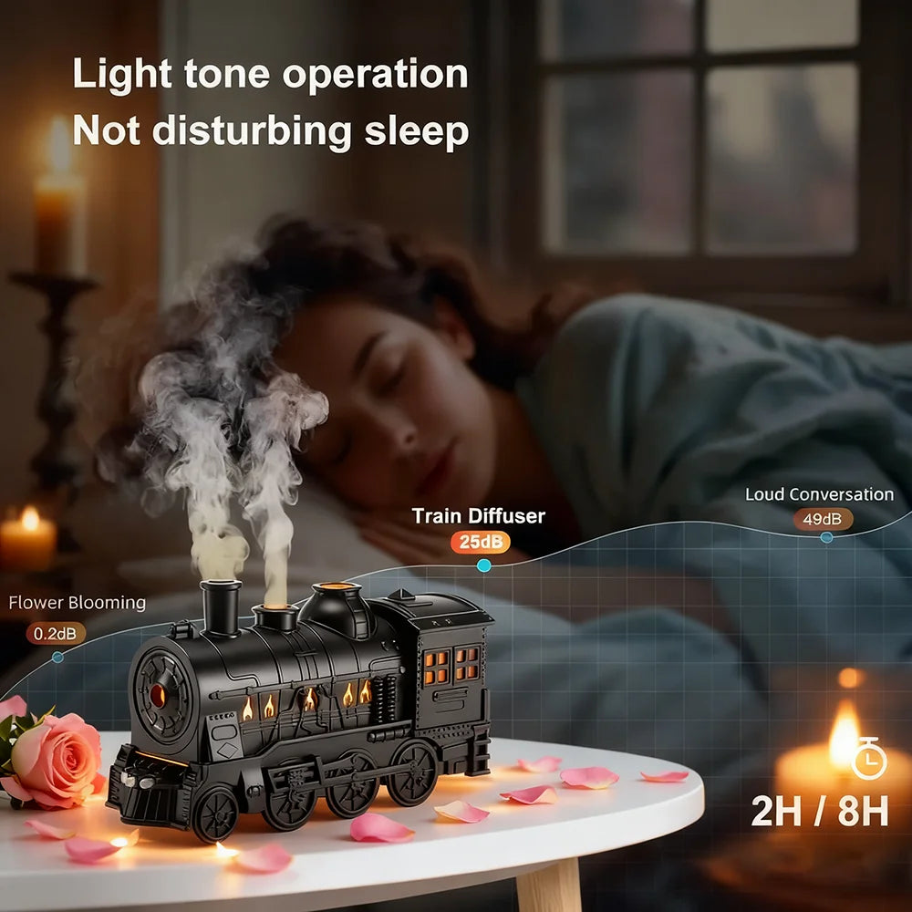 Train-Shaped Aroma Diffuser with Ambient Lights