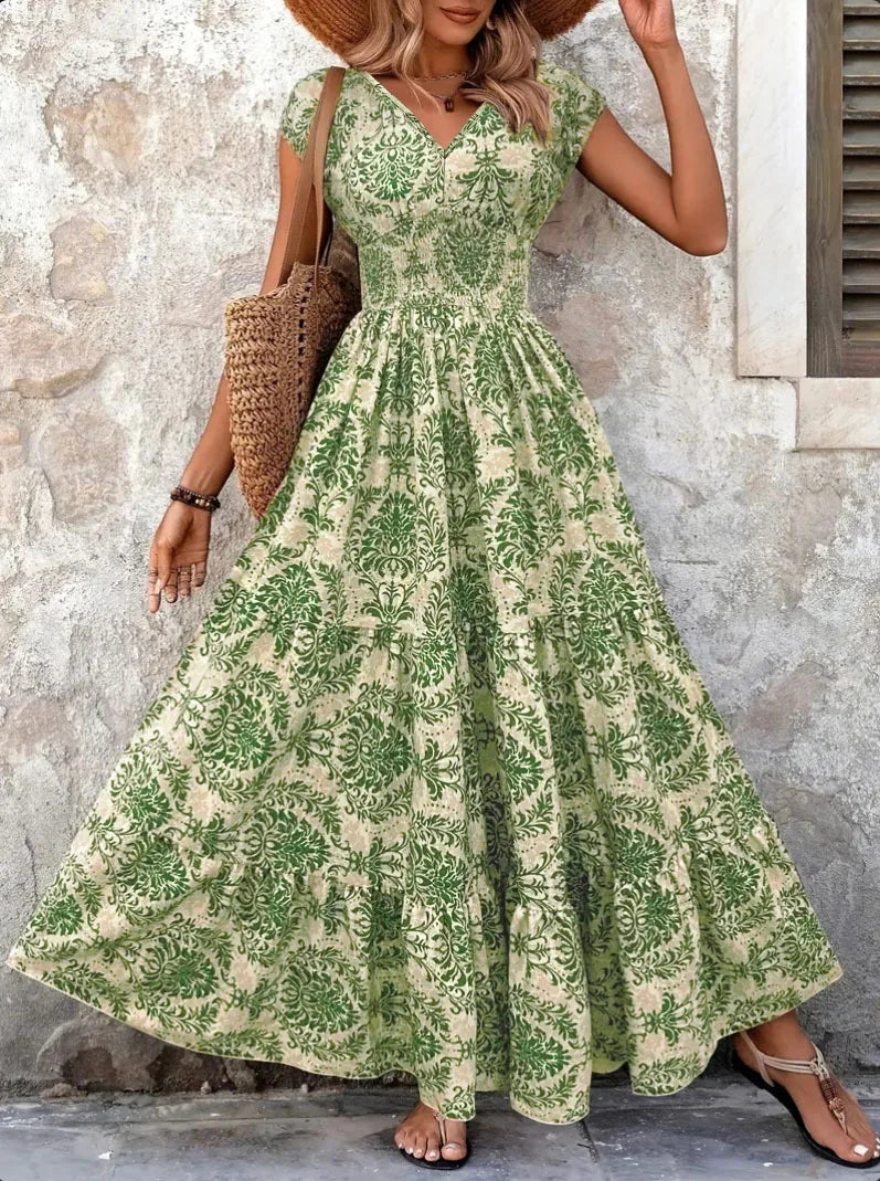 2026 vintage printed dress