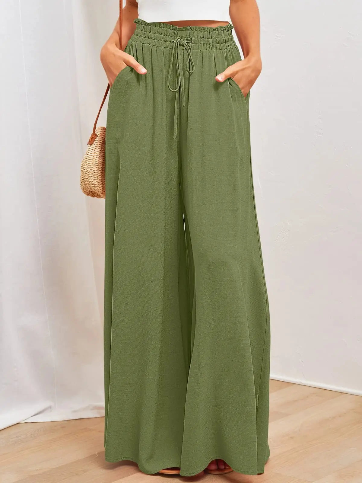 Casual Wide-leg Popover Loose Pants