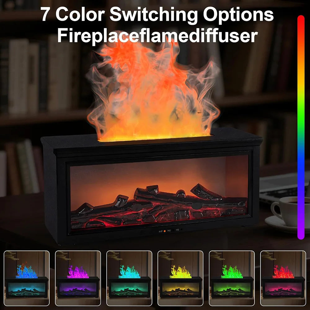 Fireplace Flame Effect Essential Oil Diffuser