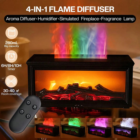 Fireplace Flame Effect Essential Oil Diffuser