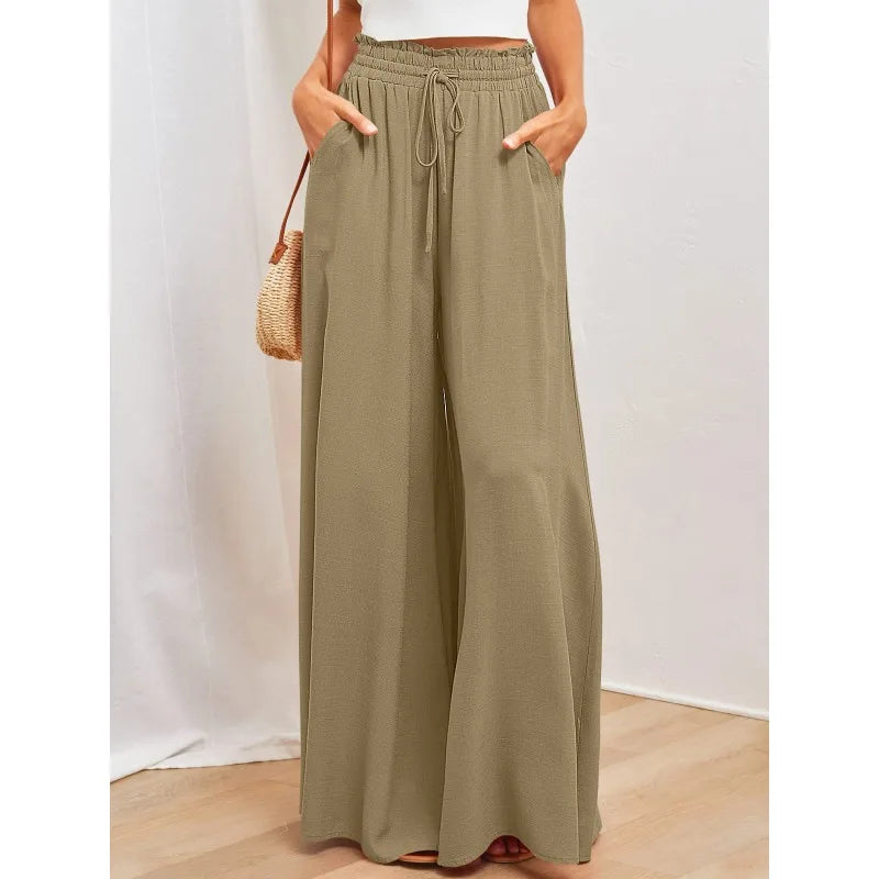 Casual Wide-leg Popover Loose Pants