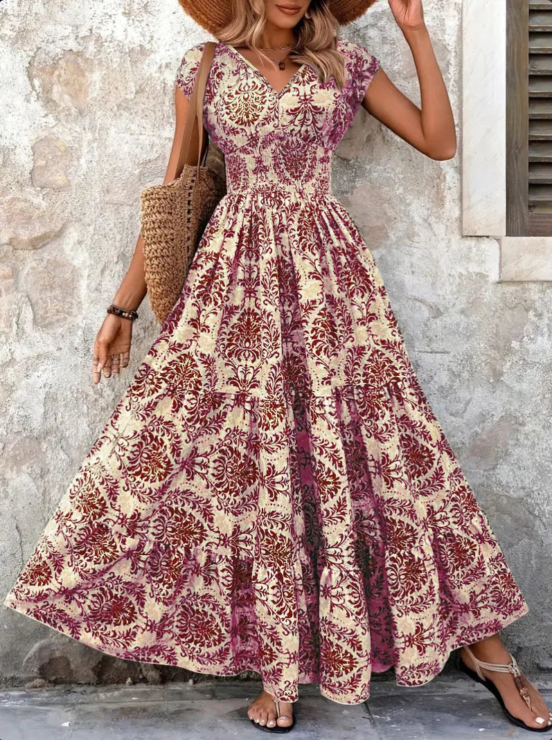 2026 vintage printed dress