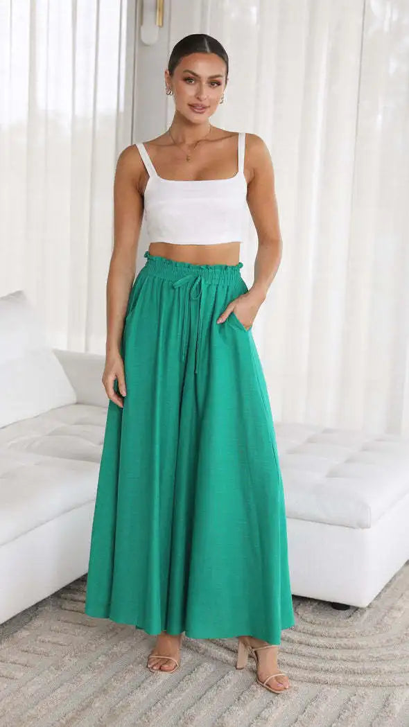 Casual Wide-leg Popover Loose Pants