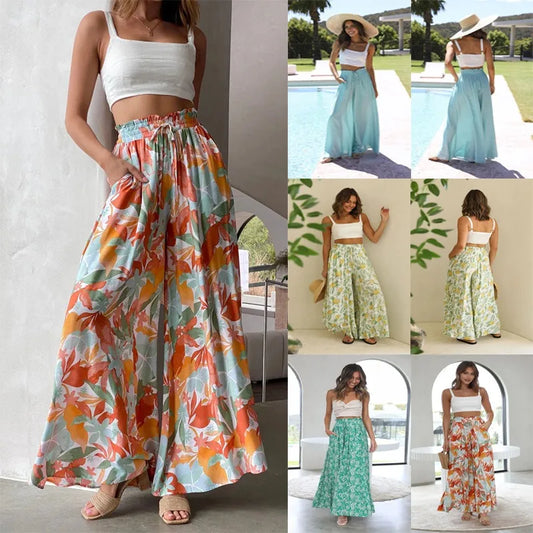 Casual Wide-leg Popover Loose Pants